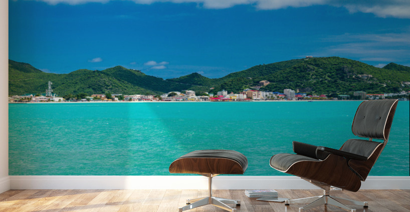 Panorama of Philipsburg Sint Maarten Wall Murals