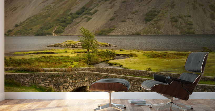 Stone bridge over river by Wastwater Wall Murals