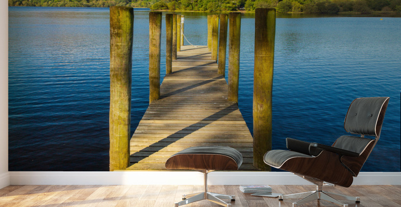 Pier on Derwent Water in Lake District Wall Murals
