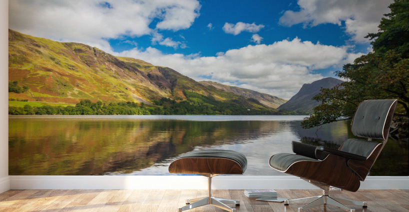 Reflections in Buttermere in Lake District Wall Murals