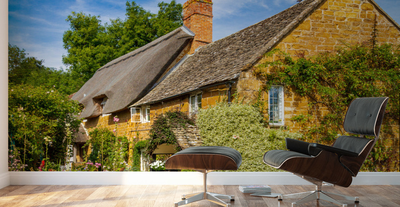 Old cotswold stone house in Ilmington Wall Murals