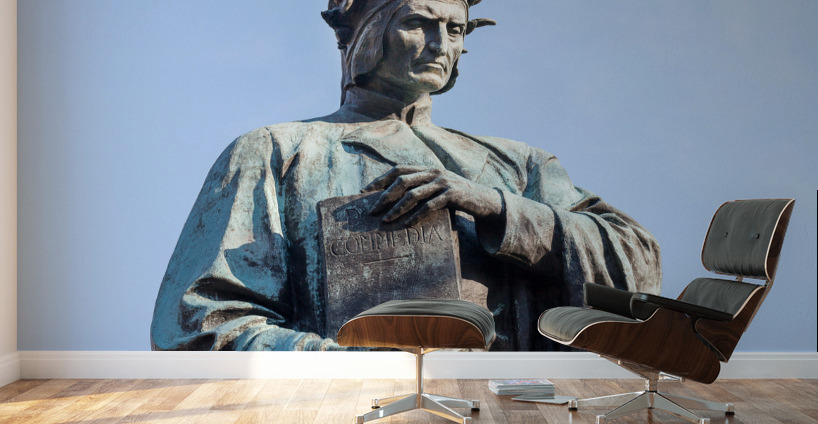 Dante statue with Divine Comedy in Meridian Hill park Wall Murals