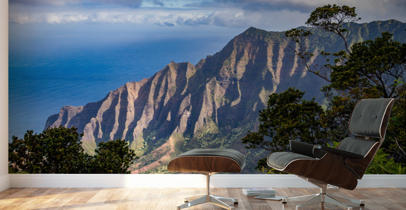 Overlook of Kalalau Valley in Kauai Wall Murals