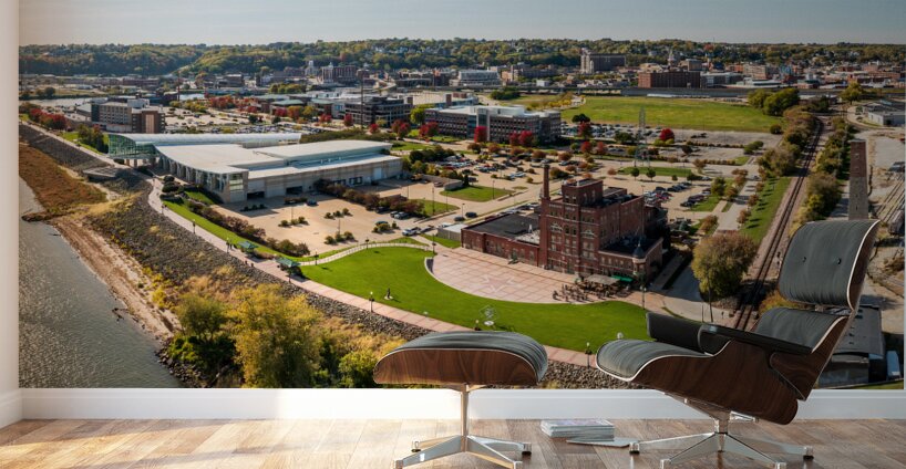 Historic brewery and convention center in Dubuque Iowa Wall Murals