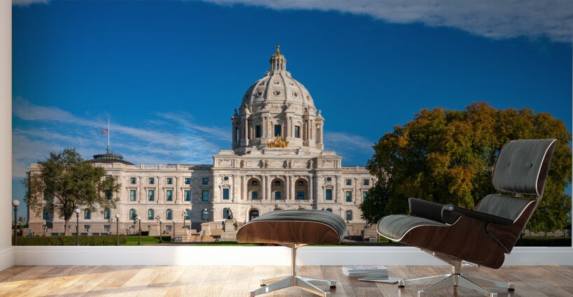 Facade of the State Capitol building in St Paul Minnesota Wall Murals