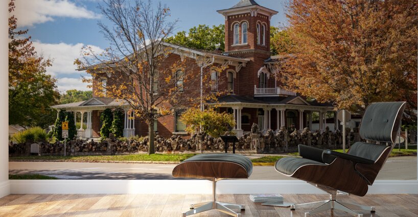 Facade of Porter House Museum on W Broadway in Decorah Iowa Wall Murals