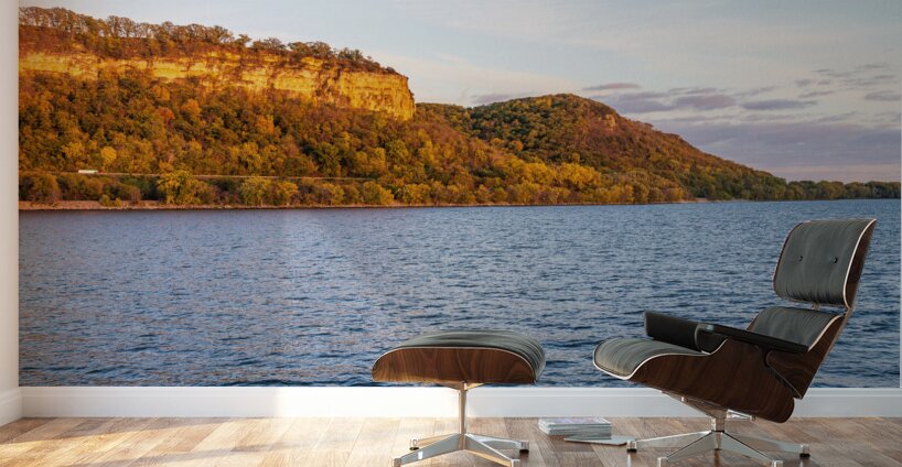 Cliffs of Maiden Rock Bluff state natural area from Mississippi  Wall Murals