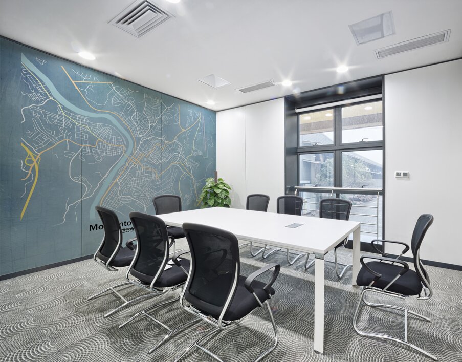 Blueprint of Morgantown WV city streets Wall Printing