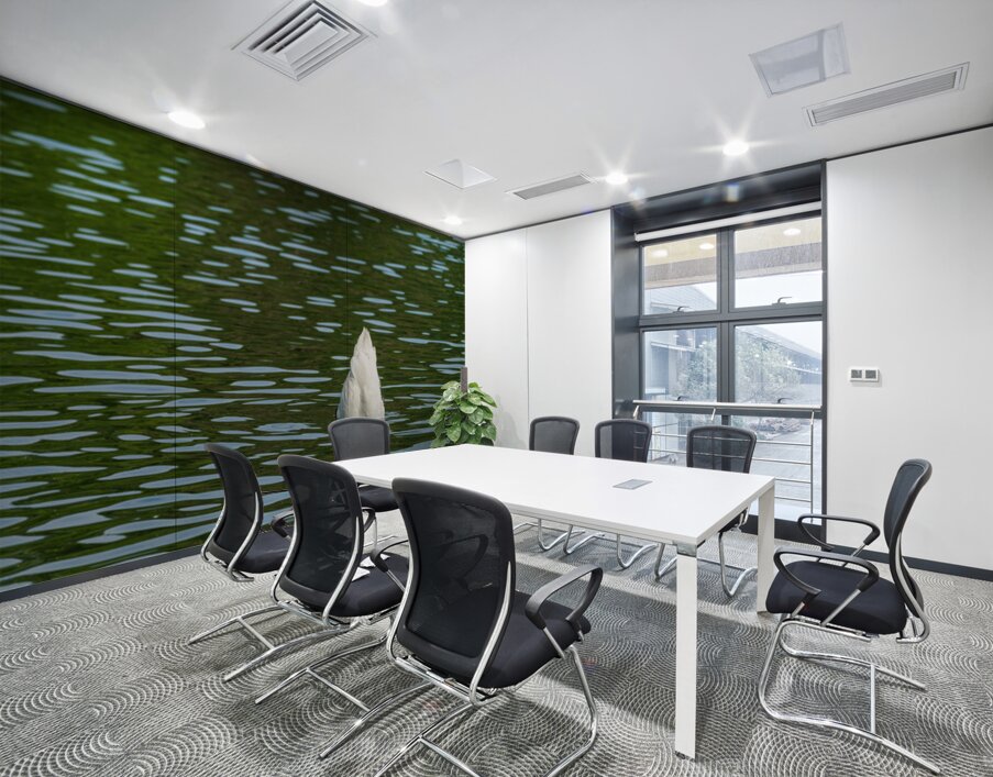 Rear view of the body of a swan reaching into the water of Elles Wall Printing