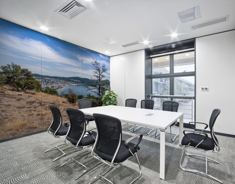 View from the Washington Park overlook over the town of Anacorte Wall Printing