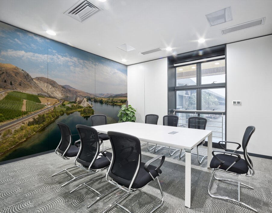 Aerial view of Columbia River by Maplecreek and Orondo in Washin Wall Printing