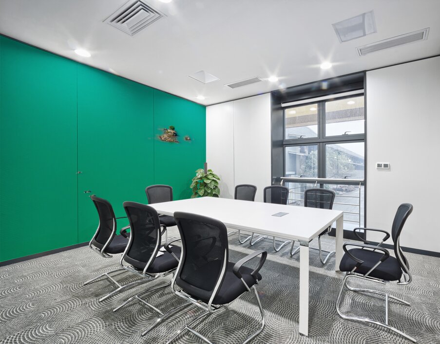 Three paddleboards float away from island in Diablo Lake in Nort Wall Printing