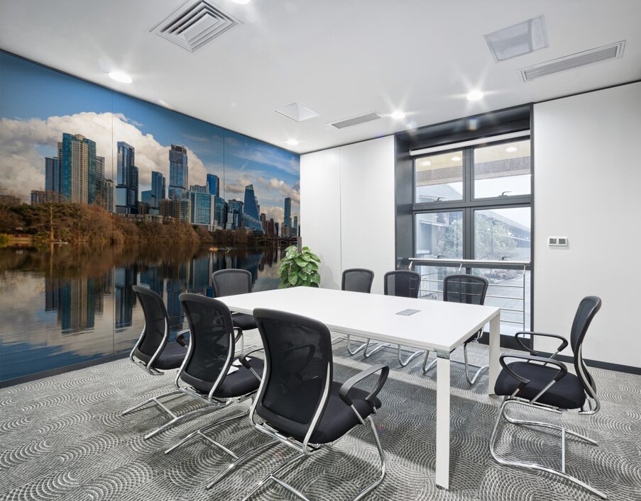 Classic Downtown Austin Texas Skyline with Sail Building from th Wall Printing