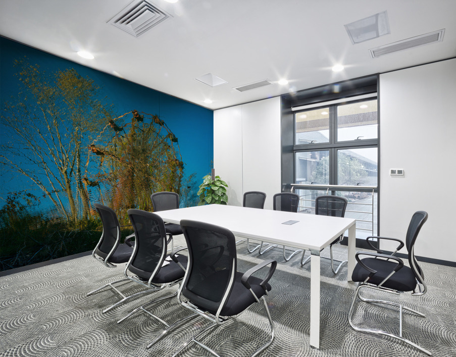 Ferris Wheel ride at abandoned funfair  Wall Printing