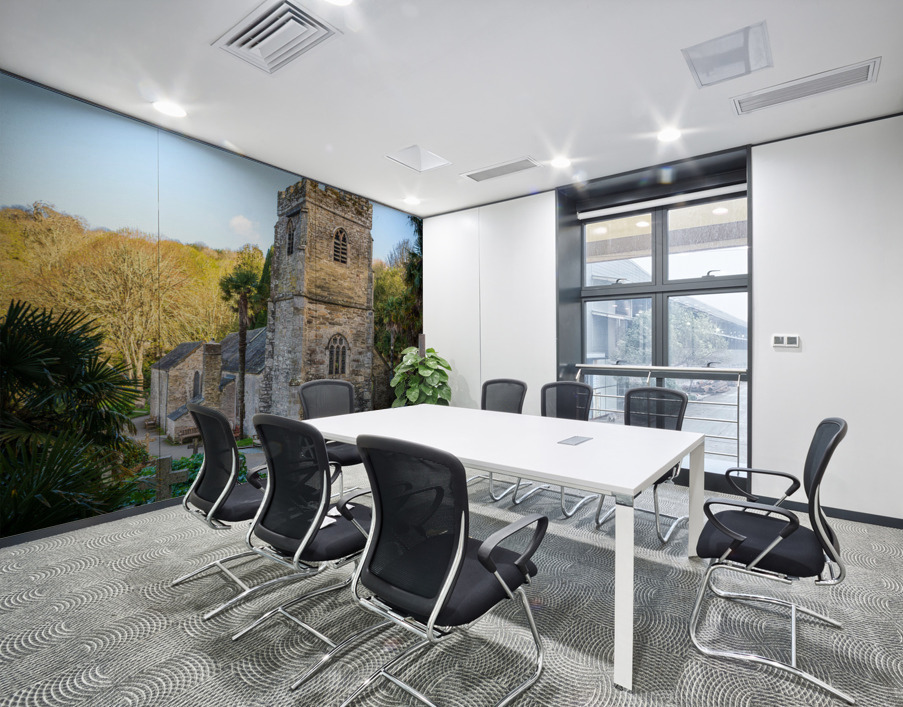 St Just in Roseland parish church in Cornwall UK Wall Printing