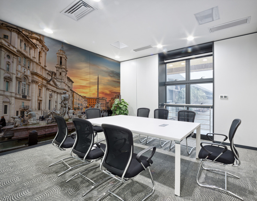 Dusk in famous Piazza Navona in Rome Wall Printing