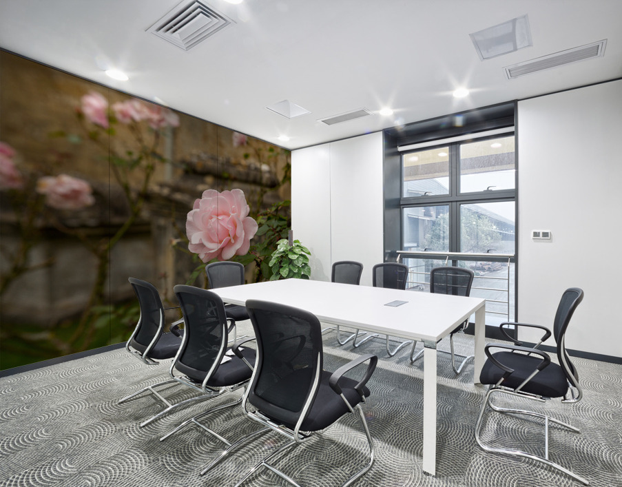 Pink rose in graveyard in Bibury Wall Printing