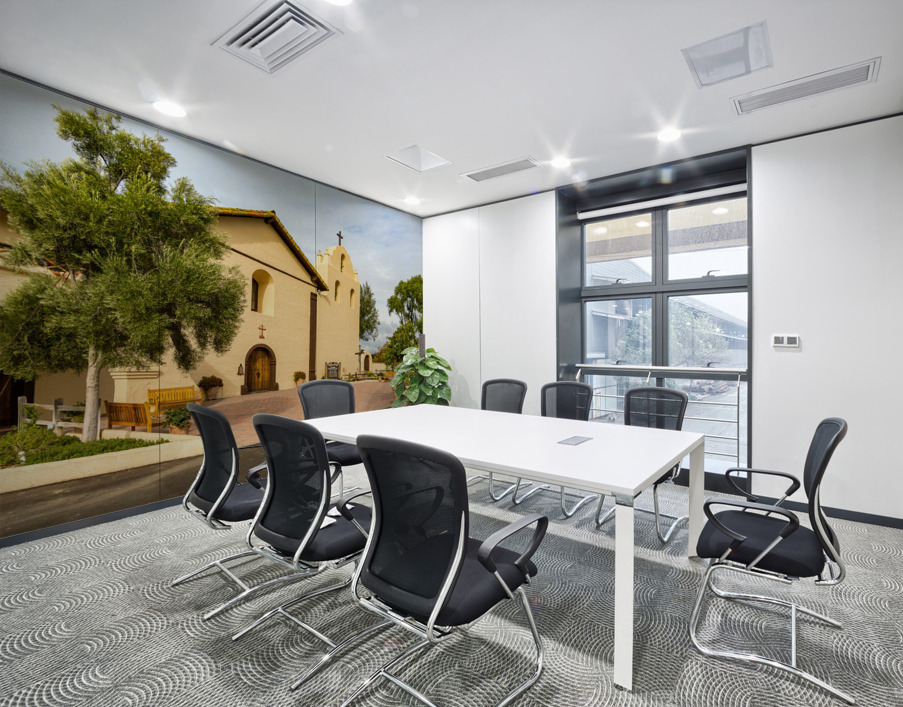 Cloudy day at Santa Ines Mission California Wall Printing