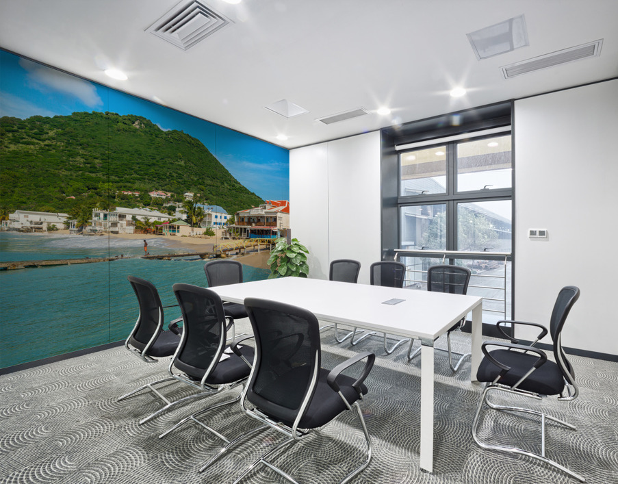 Beach at Grand Case in St Martin Caribbean Wall Printing