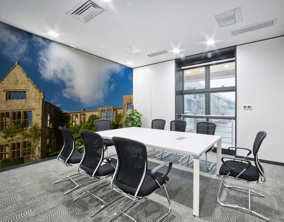 Abandoned historic British building with no roof Wall Printing