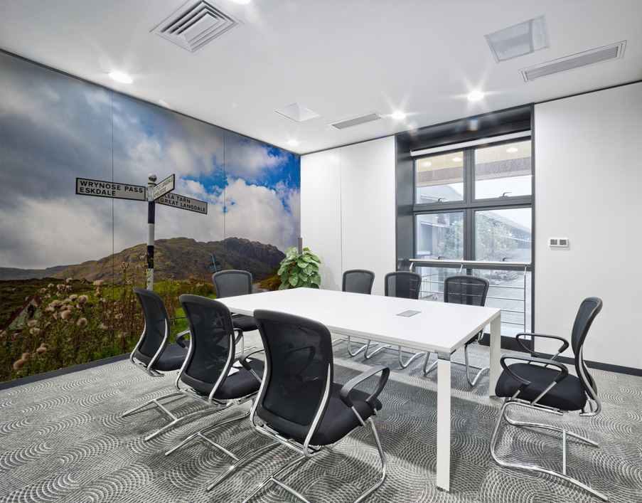 Langdale sign in english lake district Wall Printing