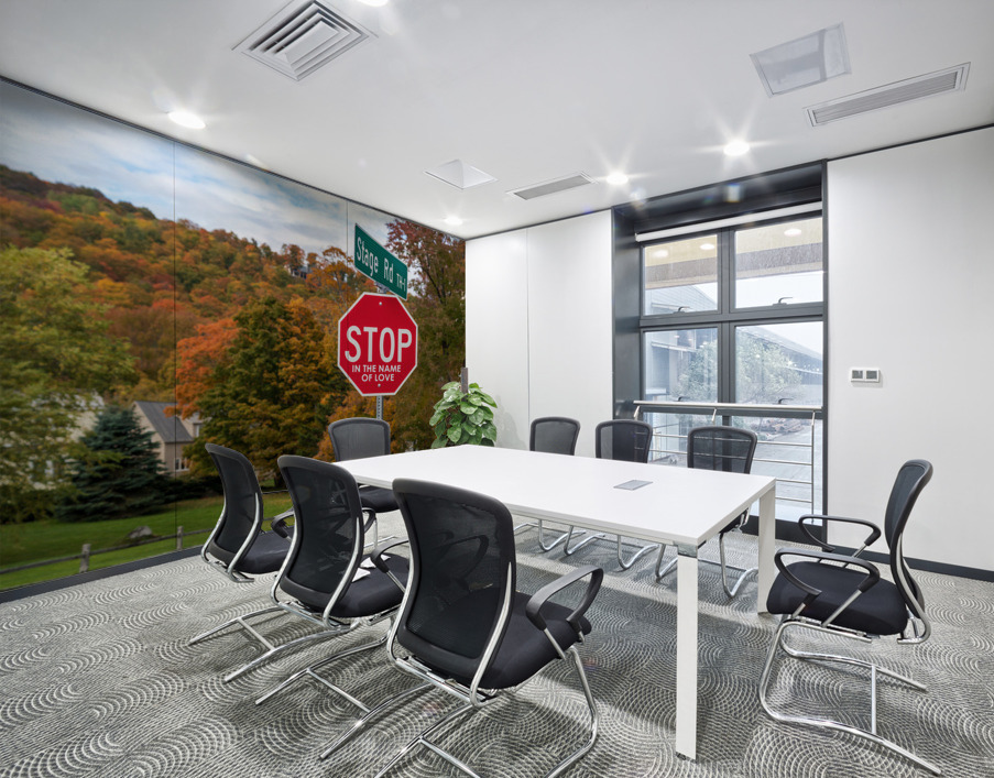 Stop in the name of love road sign in Vermont Wall Printing