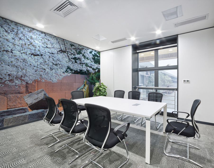 Cherry blossoms and Washington FDR monument Wall Printing