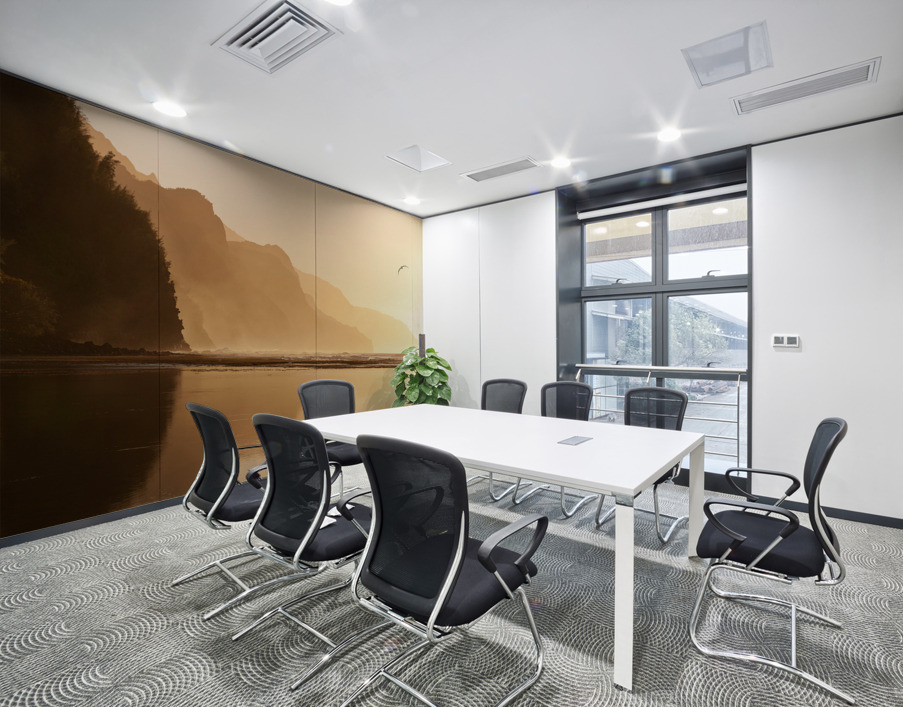 Misty sunset on Na Pali coastline Wall Printing