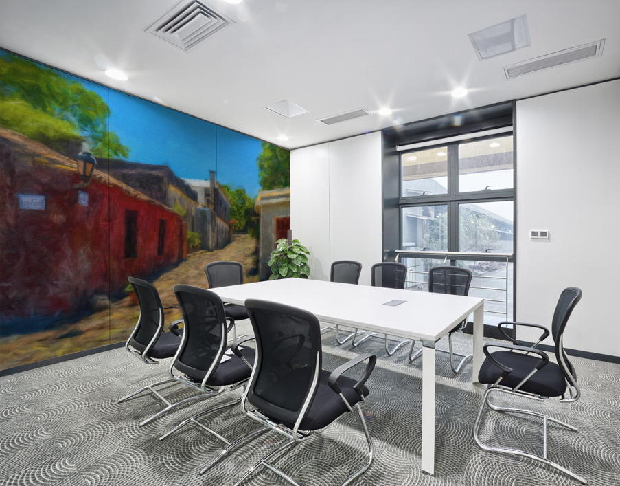 Oil painting of Street of Sighs in Colonia del Sacramento Wall Printing