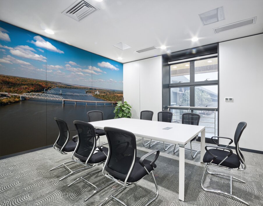 Mark Twain Memorial highway bridge across Mississippi Wall Printing