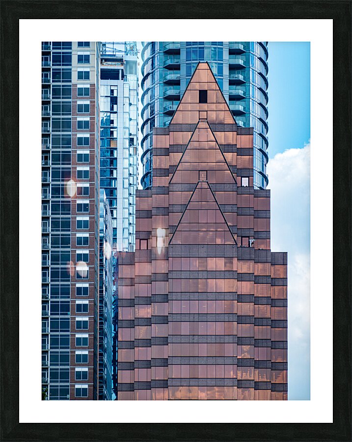 Abstract pattern of Austin Texas from South Congress bridge Picture Frame print