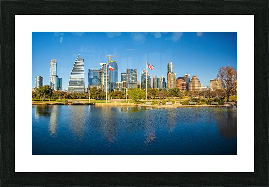 Cityscape of apartments and offices  in downtown Austin Texas Impression et Cadre photo