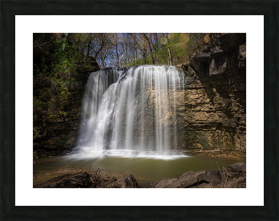 Hayden Run Falls in Dublin Ohio after heavy rain Picture Frame print