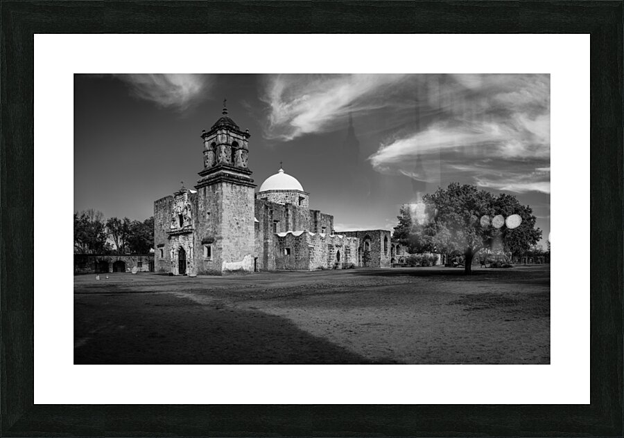 Entrance to the ornate San Jose mission church near San Antonio Picture Frame print