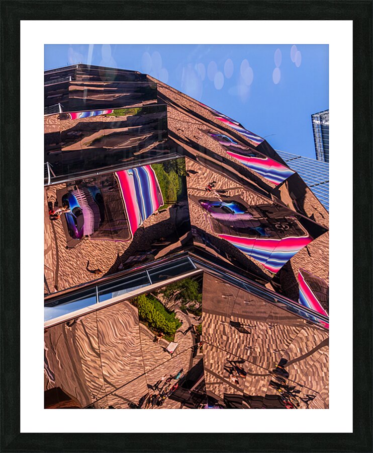 Reflective surface of the Vessel with photographer below Picture Frame print