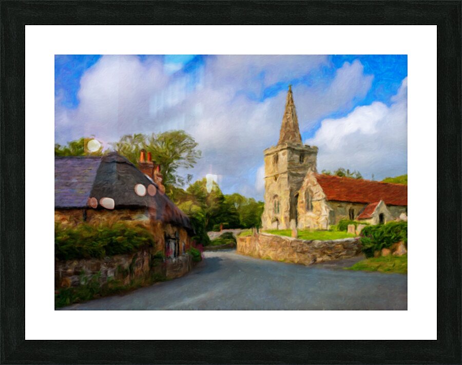 St Peters Church Shorwell Isle of Wight oil painting Impression et Cadre photo
