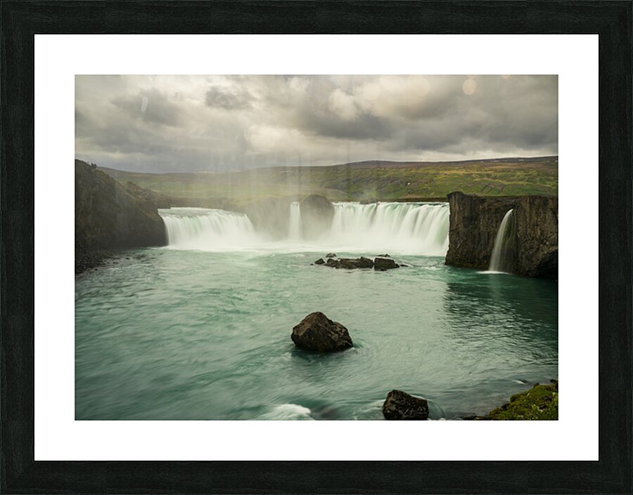 Godafoss or Waterfall of the Gods near Akureyri in Northern Ice Picture Frame print