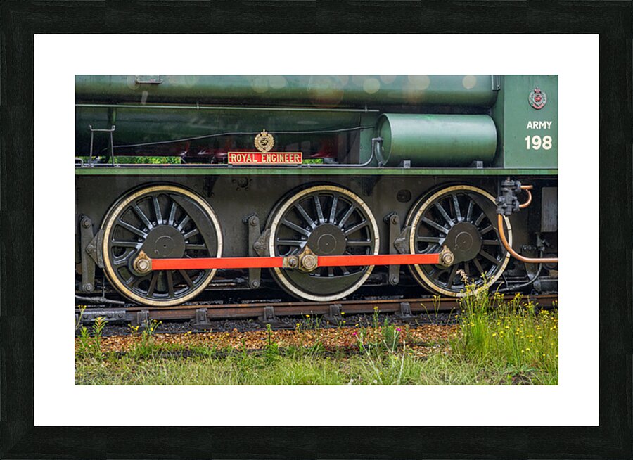 Detail of the wheels and coupling rod on the Isle of Wight Steam Impression et Cadre photo