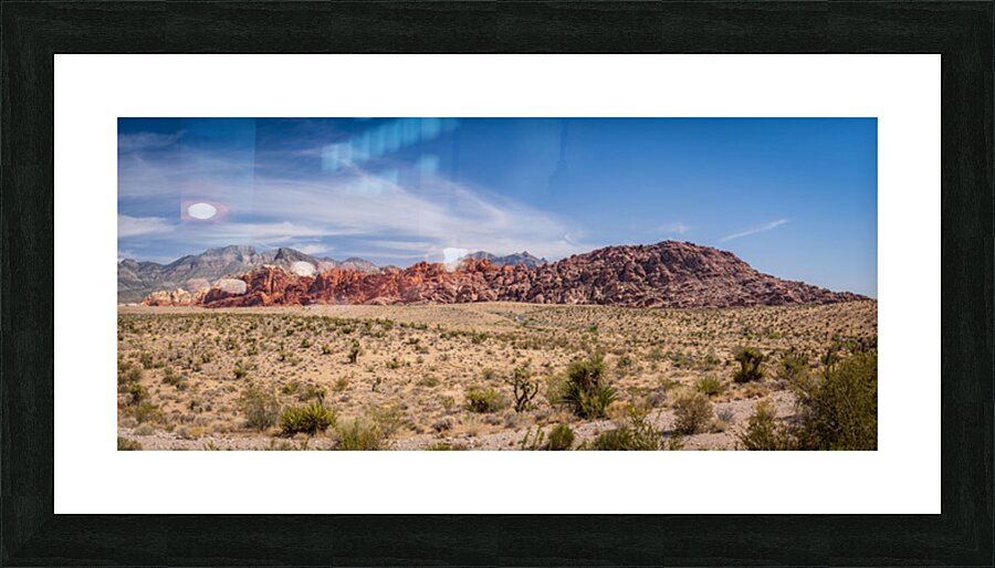 Majestic red rock formations in Red Rock Canyon Nevada from sce Picture Frame print