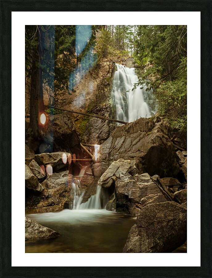 Falls Creek Falls near Winthrop in Cascade Mountains in Washingt Picture Frame print