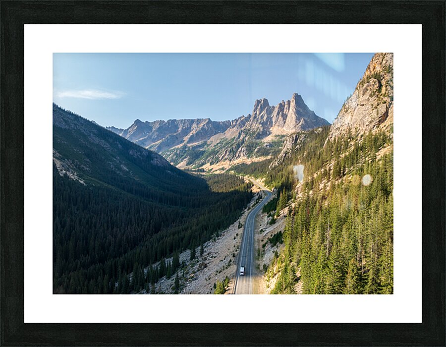 View of the North Cascades Highway looking towards the Washingto Picture Frame print
