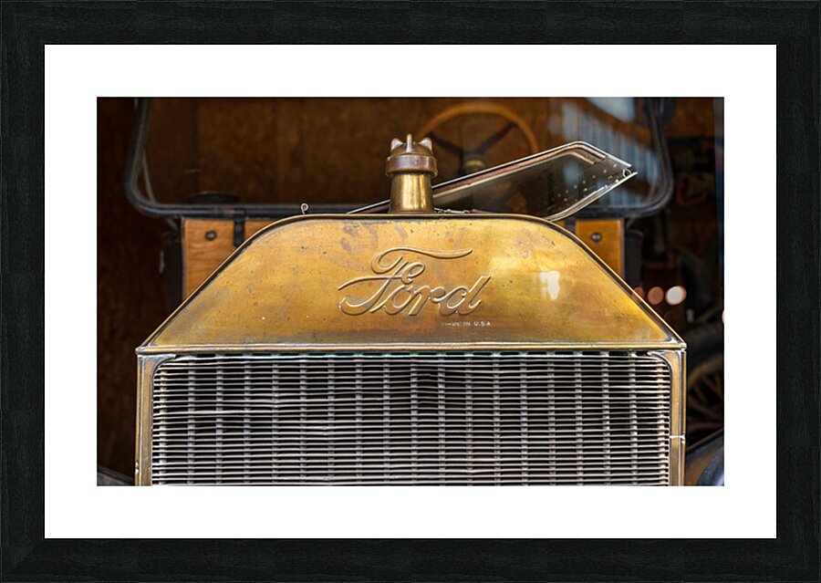 Radiator and front of historic Ford Model T car or truck Picture Frame print