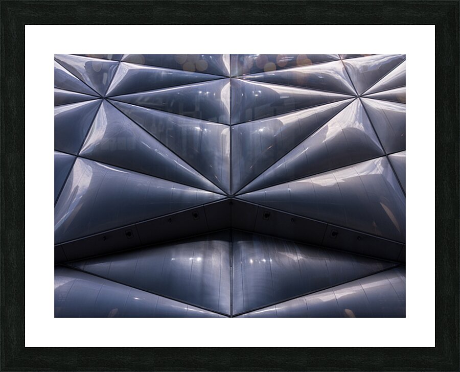 Unique pillowed retractable shell over the Shed in Hudson Yards  Picture Frame print