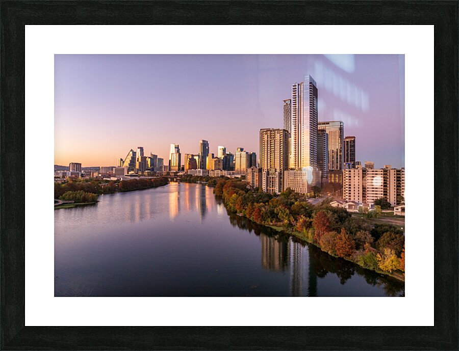 Lady Bird Lake view of Austin Skyline in 2026 Picture Frame print