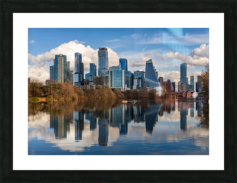 Classic Downtown Austin Texas Skyline with Sail Building from th Impression et Cadre photo