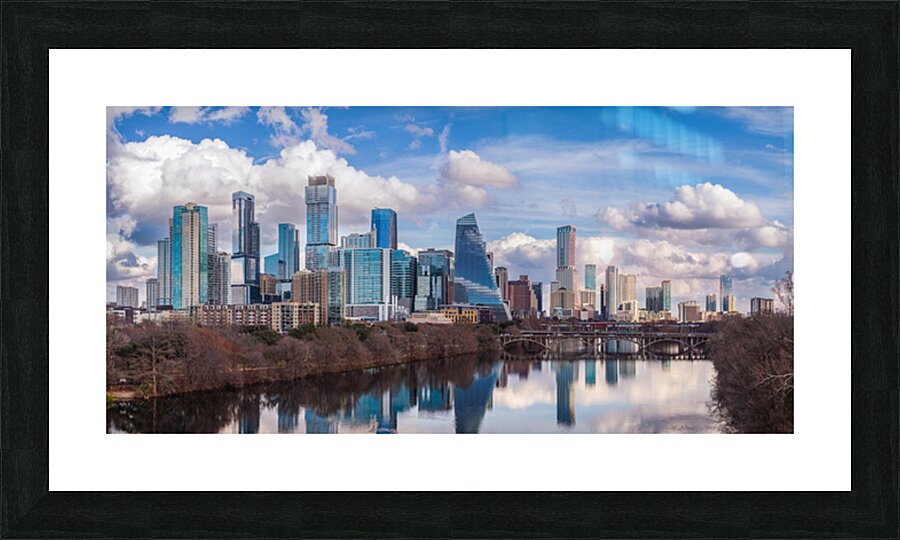 Panoramic Photography of Austin Skyline with New Skyscraper Refl Impression et Cadre photo