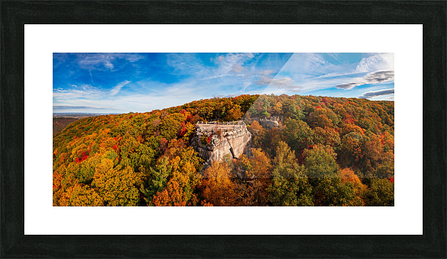 Coopers Rock state park overlook in West Virginia with fall colors  Framed Print Print