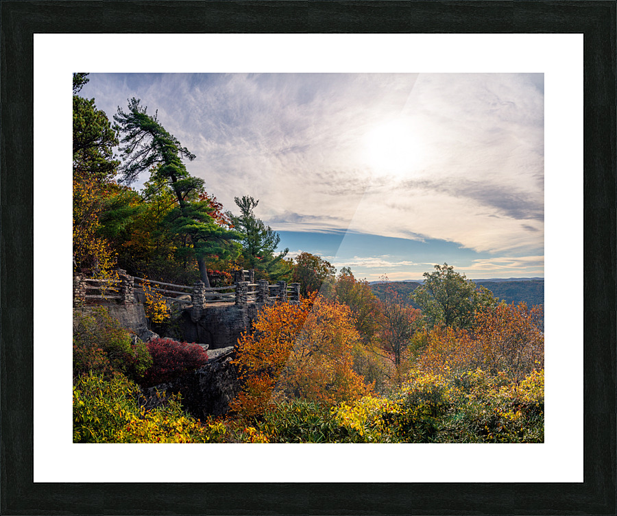 Coopers Rock state park overlook in Autumn  Framed Print Print