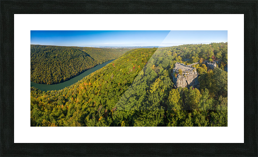 Panorama of Coopers Rock state park overlook  Impression encadrée