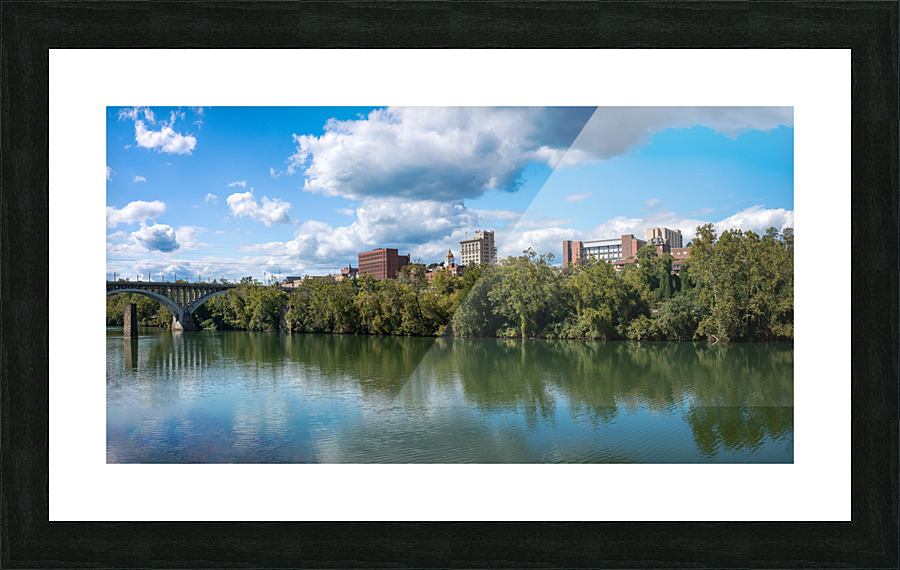 Panorama of the city of Fairmont in West Virginia  Framed Print Print